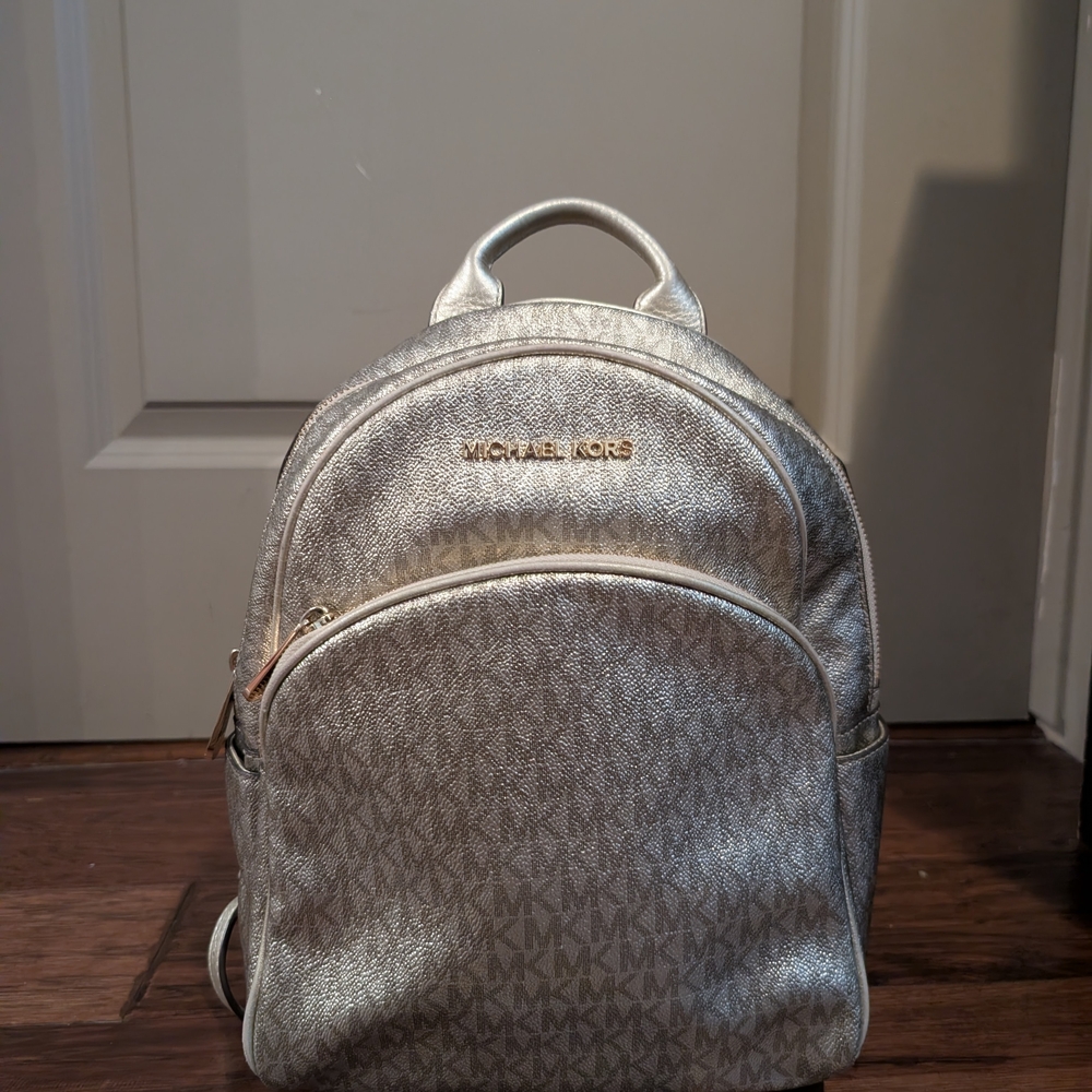 Michael Kors Metallic Gold Abbey Backpack